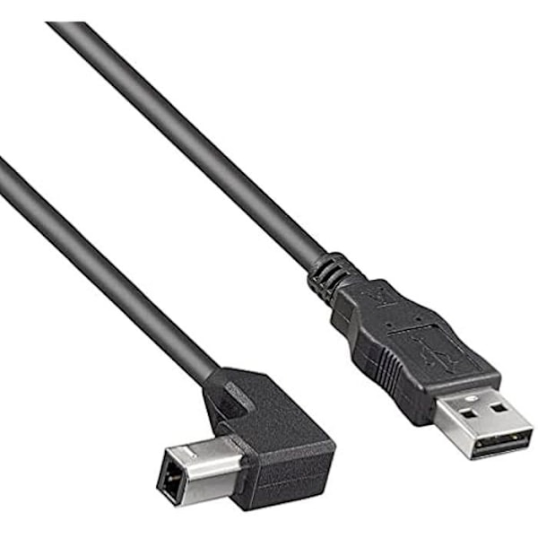 USB-kabel - PREMIUMCORD - Typ A till Typ B - 90° - 480 Mbit/s - Dubbel skärmning