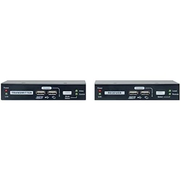 KVM-förlängare - LEVELONE - KVM-9036 - 2xUSB - Plug and Play - LED-indikatorer - Ljudåterkoppling