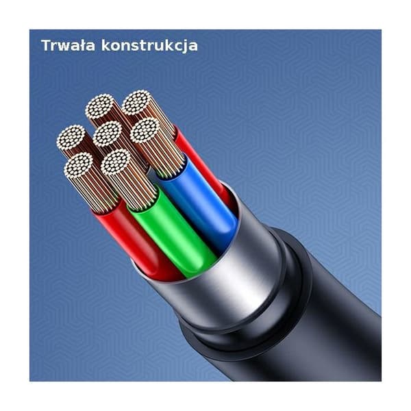 USAMS Lightning-kabel Svart 1m (Snabbladdning)