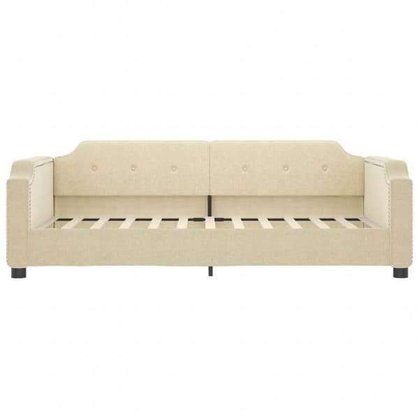 vidaXL Soffa crème 100x200 cm tyg 354214