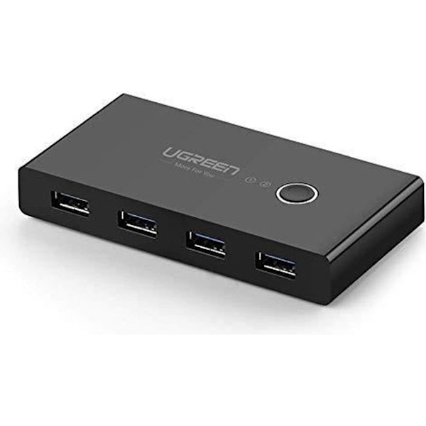 UGREEN USB 3.0 Switch 4 Portar för 2 PC 2 Input 4 Output USB Switch för skrivare Tangentbord Mus USB Flash Drive Extern hårddisk