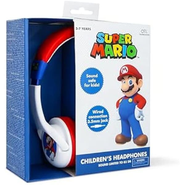 OTL - Juniorhörlurar - Super Mario White Vit