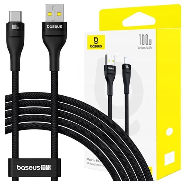 USB-kabel till USB-C - BASEUS - Flash 2 - 100 W - 2 m - Ultra-snabb laddning