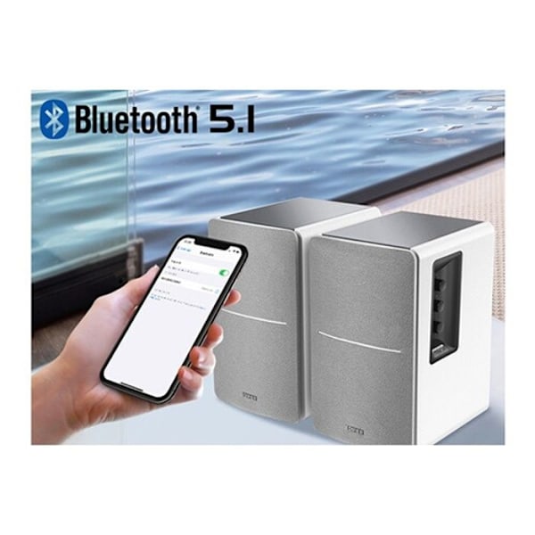 Edifier Studio R1280DB 2.0 Bluetooth-högtalare Vit/Silver Vit