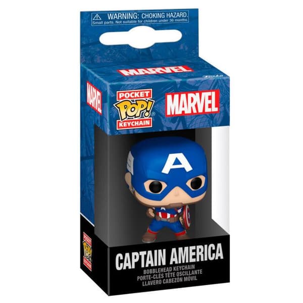 Nyckelring - MARVEL - Captain America - Pop! - Blå - Unisex - Barn blå
