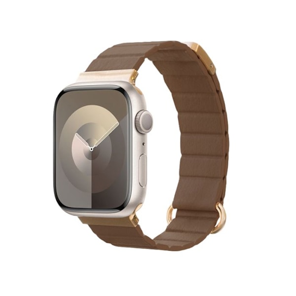 Magnetiskt läderarmband för Apple Watch 38/40/41/42 mm (brun) Crong Eclipse
