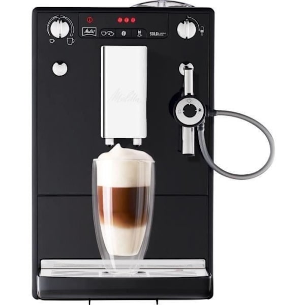 MELITTA Solo & Perfect Milk Bean Grinder Kaffemaskin - Svart - Espresso - Auto Cappuccinatore - 15 barer Svart