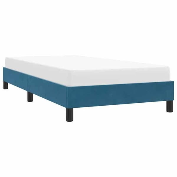 vidaXL Sängram utan madrass mörkblå 100x210 cm sammet 4101347 Blå