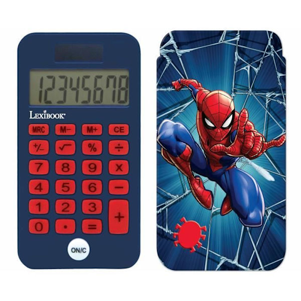 Fickräknare - SpiderMan - 8 siffror - Solskyddsmedel - Dubbel strömförsörjning - Flerfärgad Multifärg