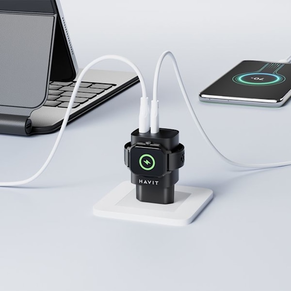 Batteri för USB, Typ-C, trådlös - Havit (UC132 EU) - Svart