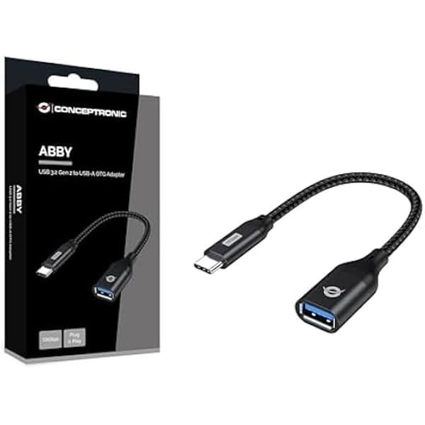 USB-C till USB-A OTG-adapter - CONCEPTRONIC - ABBY18B - 10 Gbit/s - Plug and Play - 3,0 A