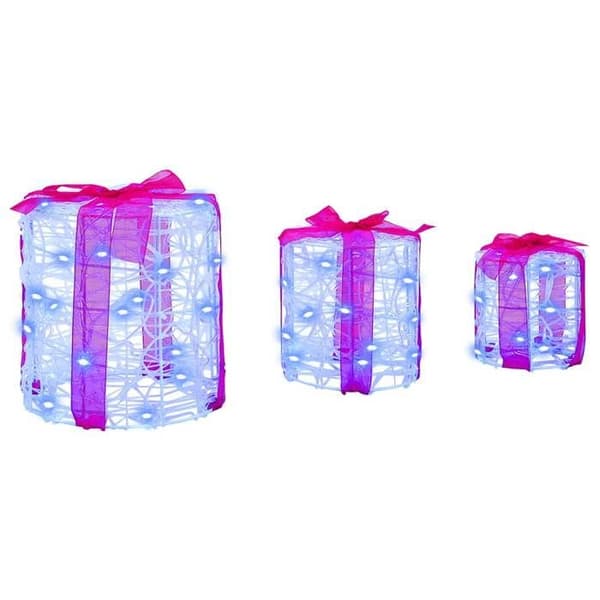 Presentförpackning - VIDAXL - 42019086 - Akryl - Set om 3 st - Blå 20 x 20 x 21 cm Blå