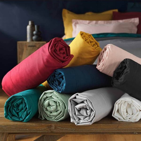 Drap housse 140x190 cm - Bonnet 30 cm - 100% bomull - Antracit antracit