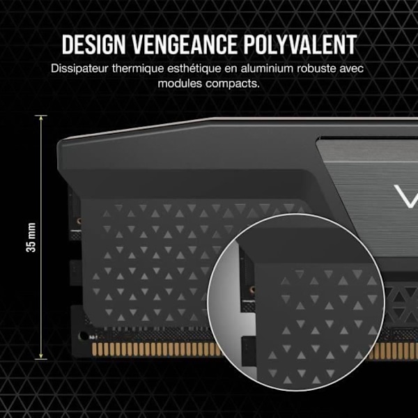 CORSAIR Vengeance 64GB 2x32GB - DDR5 5200MHz - CAS40 - Svart (CMK64GX5M2B5200C40)