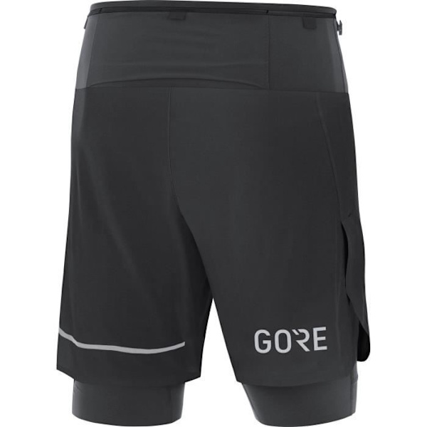 Gore Ultimate 2in1-shorts - Herr - Löpning - Svart - XL - Andas - Stretchig - Reflekterande Svart M