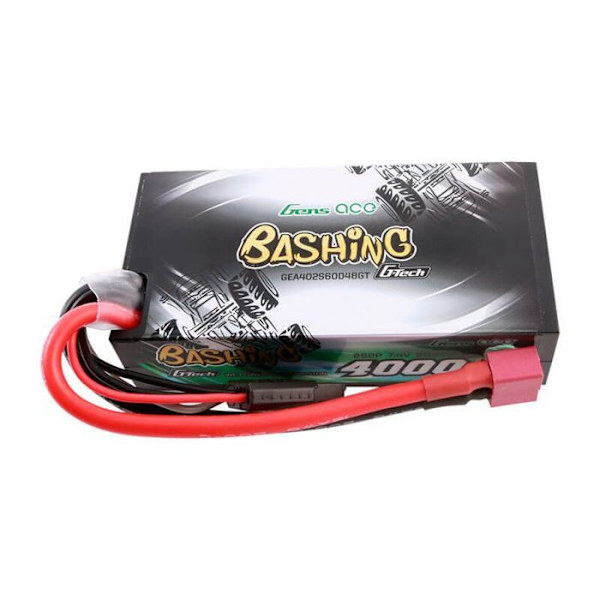 Gens ace - GEA402S60D48GT - G-Tech 4000mAh 2S2P 7.4V 60C LiPo batteripaket