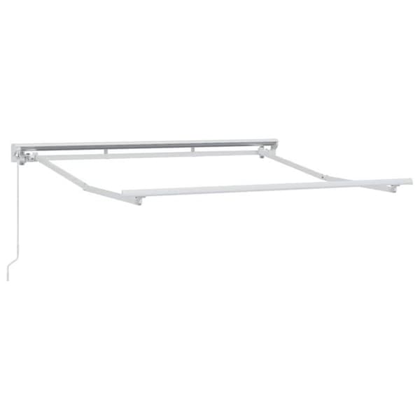 Fällbar markisram - vidaXL - Vit - Pulverlackerad stål - 250x200 cm - Fällbar