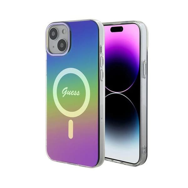 Telefonfodral - Guess - IML Iridescent MagSafe - iPhone 15 Plus - Hart - Glänsande Iriserande