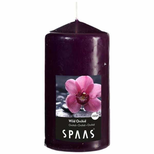Ljus (förutom födelsedag) Spaas - 0004800.184 - Cylinderpelarljus 80/150 mm, 65 timmar - Wild Orchid