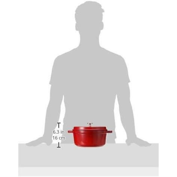 STAUB Round Cocotte 4 Quarts 4-Quart Cherry - 1102406