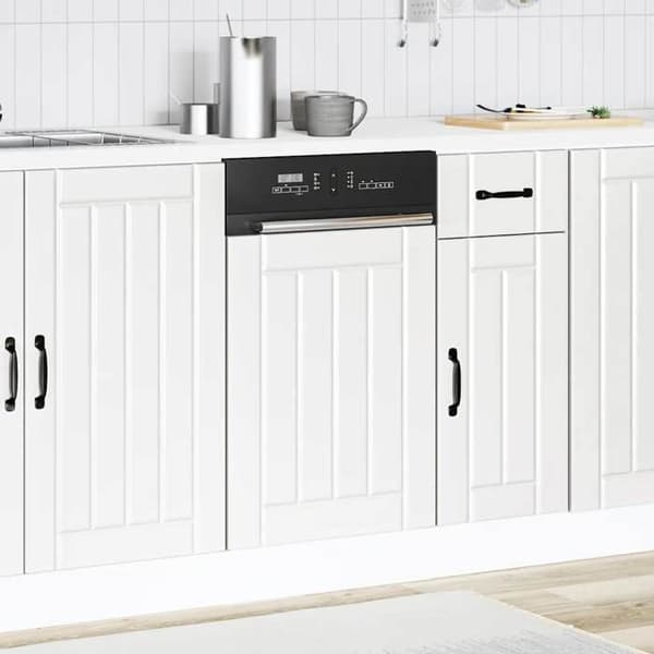 vidaXL Diskmaskinpanel Lucca vit ingenjörsträ 853887