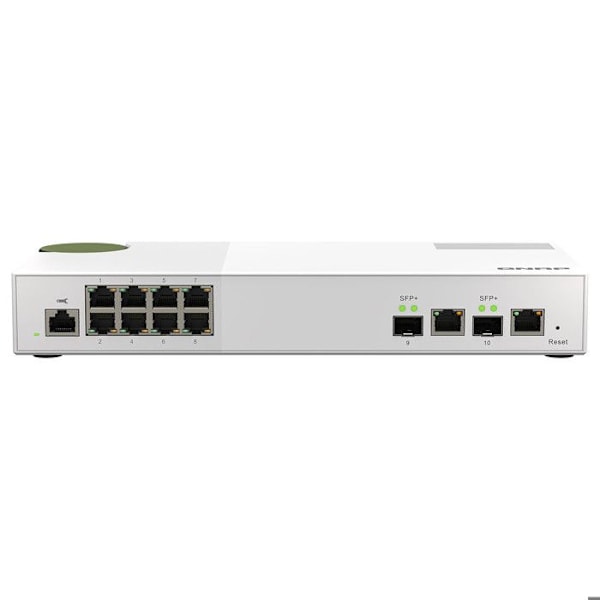 Switch - QNAP - QSW-M2108-2C - 8 portar 2,5 Gbps - Hanterad L2 - 80 Gbit/s Grå, Vit