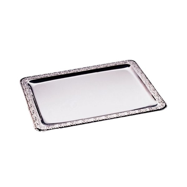 Serveringsplatta - APS - Rektangulär - Polerad rostfritt stål - 420 x 310 mm - Diskmaskinskompatibel Polerat rostfritt stål