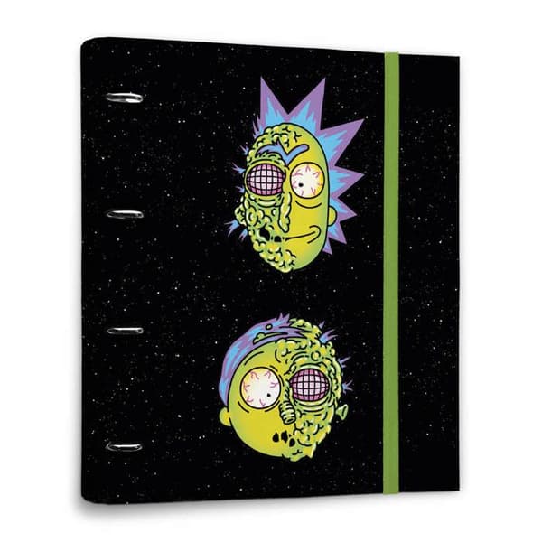 4-ring binder - ERIK EDITORES - Rick And Morty Mutant - Hård pärm 2 mm - Format 32 x 27,5 cm - Elastisk 9 mm