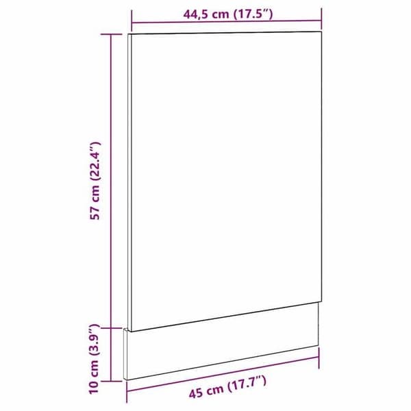vidaXL Diskbänkspanel "Lyon" Gamla trä 45 x 3 x 67 cm Ingenjörsträ 856131