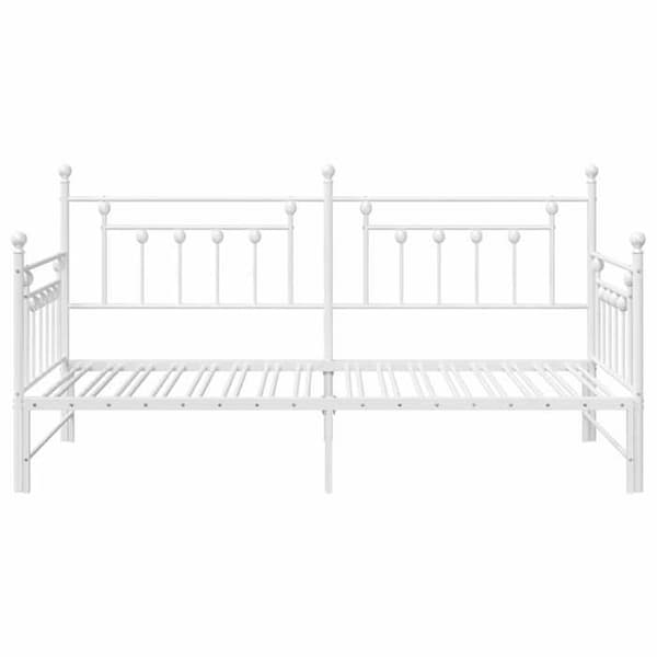 vidaXL Dagbädd Ram Vit 90 x 200 cm Stål 42002680
