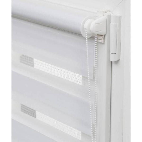 MADECOSTORE Förvaringsställ Enrouleur Dag Natt Utan Att Borra H160cm - Vit - B41 x H160cm Vit