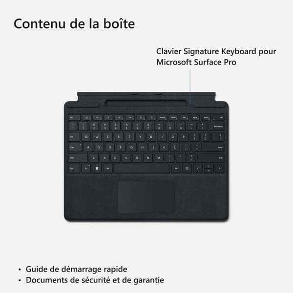 Microsoft svart tangentbord för Surface Pro 13" med förvaring för stylus