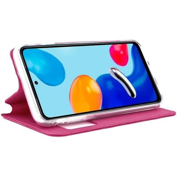 Fodral med lucka - COOL - Xiaomi Redmi Note 11/11S - Syntetskt läder - Rosa - Mjuk Rosa