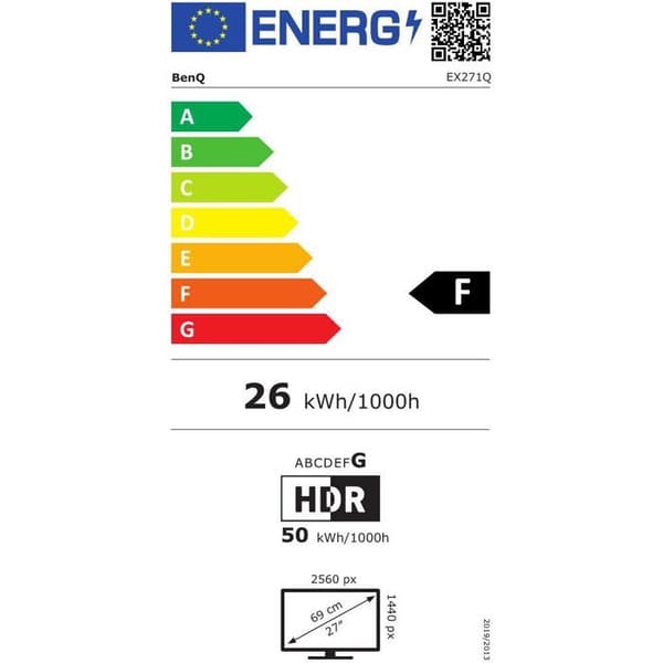 LCD-skärm - BenQ - EX271Q - 27" - QHD - 180Hz - IPS-panel - 1ms