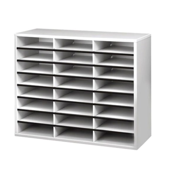 Fellowes - 25041 - Postskåp Dokumentsorterare A4 Melamin 24 fack Grå 737 x 302 x 594 mm