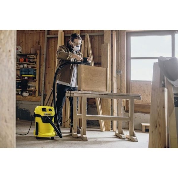 Vatten- och dammsugare - Karcher - WD 3 P V-17/4/20 - 1000 W - Utbytbara - Gul