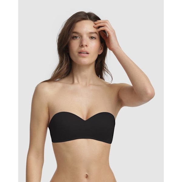 Bandeau-BH Utan Bygel InvisiFree Svart 85C