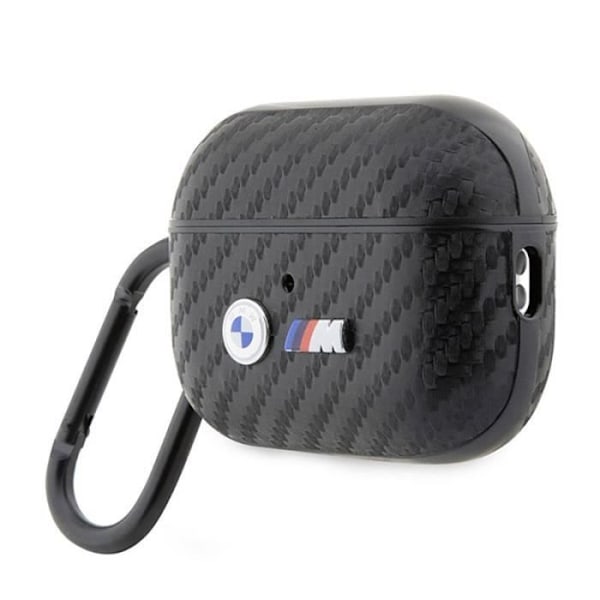 BMW Carbon Double Metal Logo - Fodral för Apple AirPods Pro 2 (svart) - 3666339123840