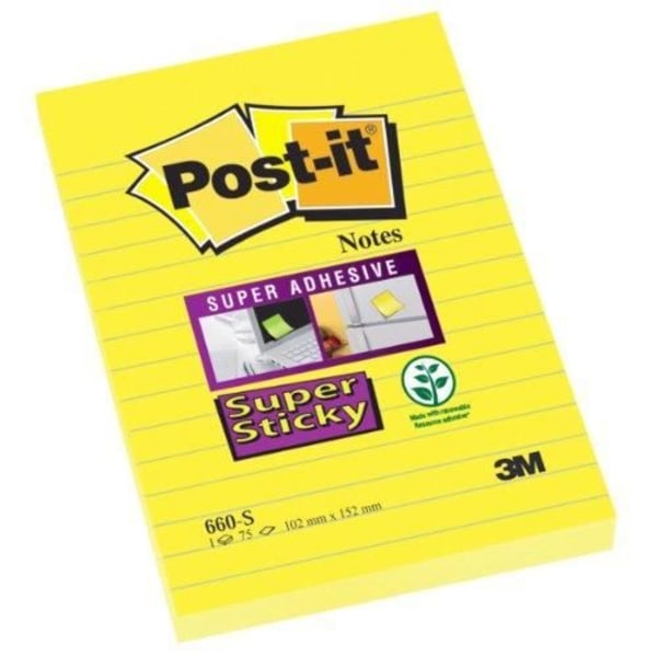 POST-IT Super Sticky anteckningsblock - Påsklilja gul Påsklilja gul