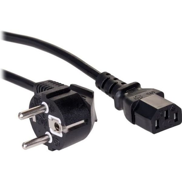 Akyga Pro Series AK-PC-05A Strömkabel CEE 7-7 (M) Vinklad för IEC 60320 C13 250V 10A 5m Svart