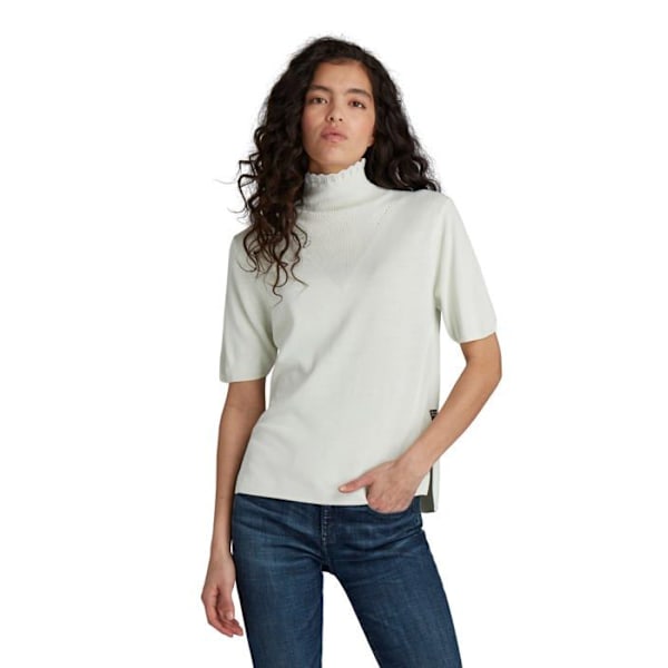 Tröja - G-star råtröja - D20949 - Mock Neck Knitted Top Knitwear Women Blå jag
