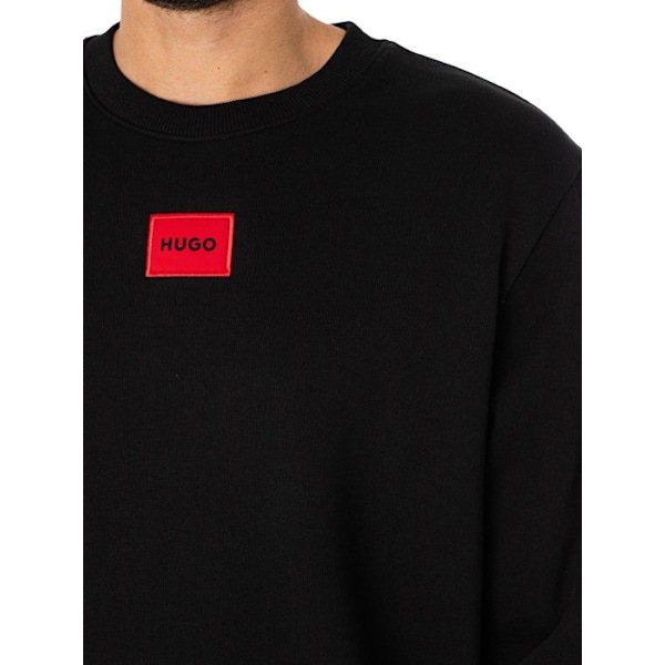 Sweatshirt - HUGO - uni - Långa ärmar - Rundad hals - Diskret logotyp Svart M