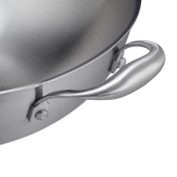 Relaxdays Wok, diameter 32 cm, rostfritt stål, glaslock, induktionshäll, gas, elektricitet, silverfärgad silver, transparent