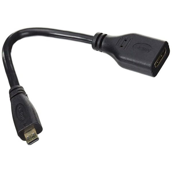Systems Micro HDMI 1.4 typ D hane till mini HDMI 1.4 typ C (hona) adapterkabel 15 cm