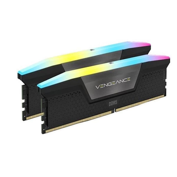 RAM - CORSAIR Vengeance RGB DDR5 - 32GB 2x16GB DIMM - 6000MHz - Obuffrad, 40-40-40-77, XMP 3.0, Black Heatspreader, RGB LED,