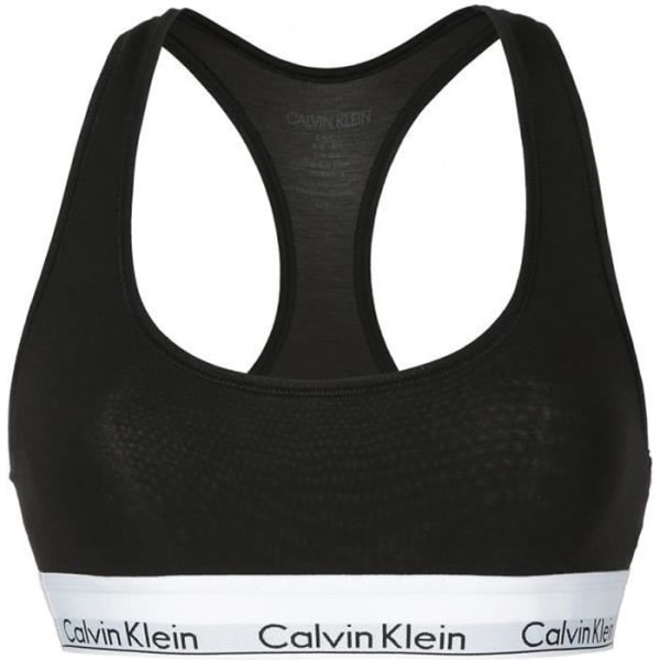 Bystøttende bikinitopp - CALVIN KLEIN - Svart - Bomull - Uten bøyler - Størrelse XS til 3XL Svartvitt S