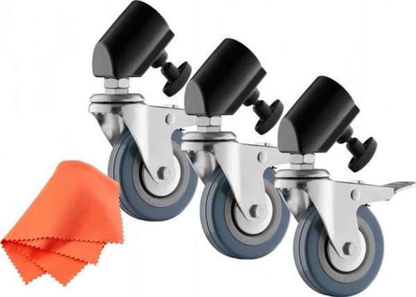 Rulle - Jinbei - JB11-036A - 25mm - Svängbar - Plast - Pack med 3 rullar