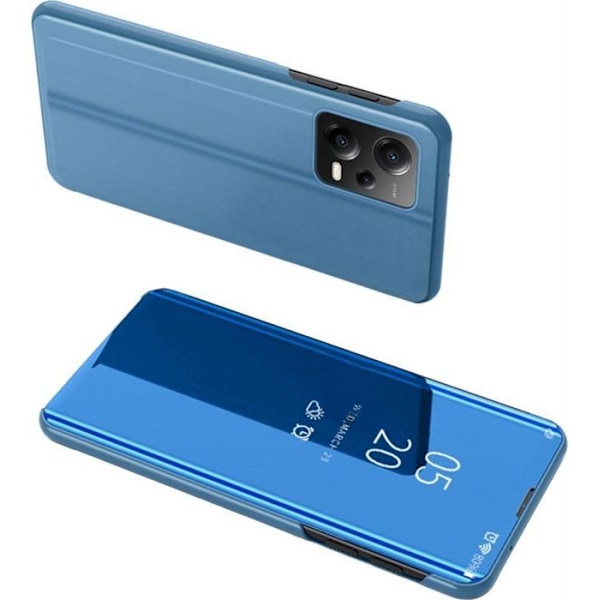 Smartphone Hurtel Clear View-fodral för Xiaomi Redmi Note 12 5G / Poco X5 5G med blå flip.