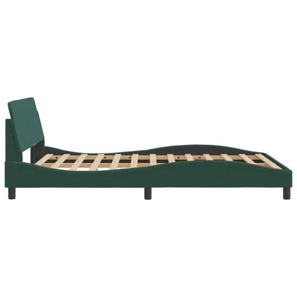 vidaXL Dover sängram mörkgrön 120x200 cm sammet 373155