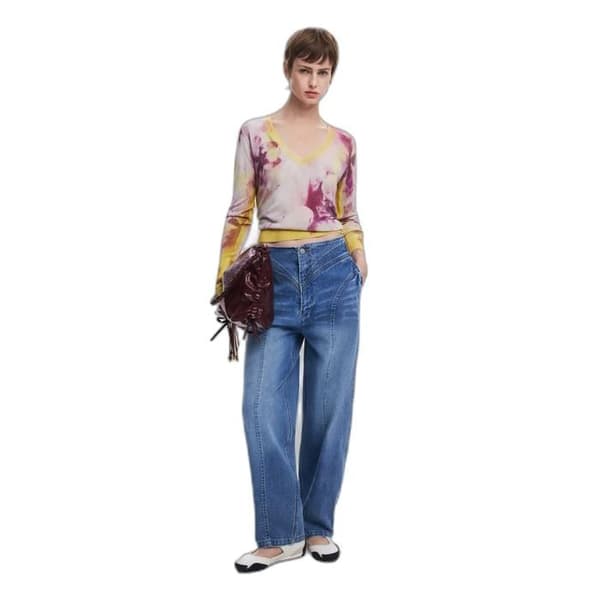 Pull dam Desigual Minsk - rosa rosa XS